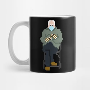 Bernie Sanders Mittens Sitting Inauguration 8 Bit Meme Mug